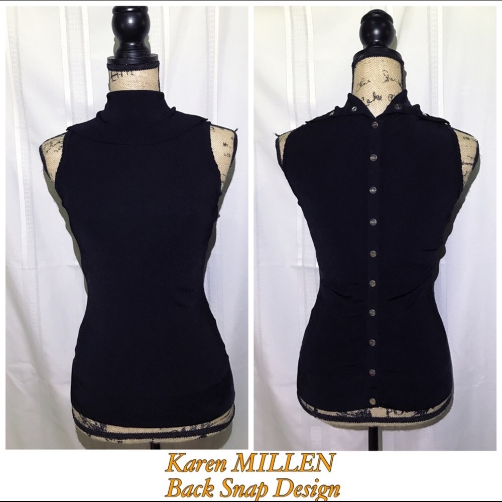 ✨Karen Millen ✨Elegant Quality Snap Button Blouse